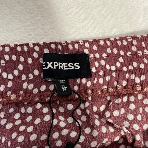 Express Mauve Midi Polka Dot Skirt Women’s size XL - Picture 5 of 8